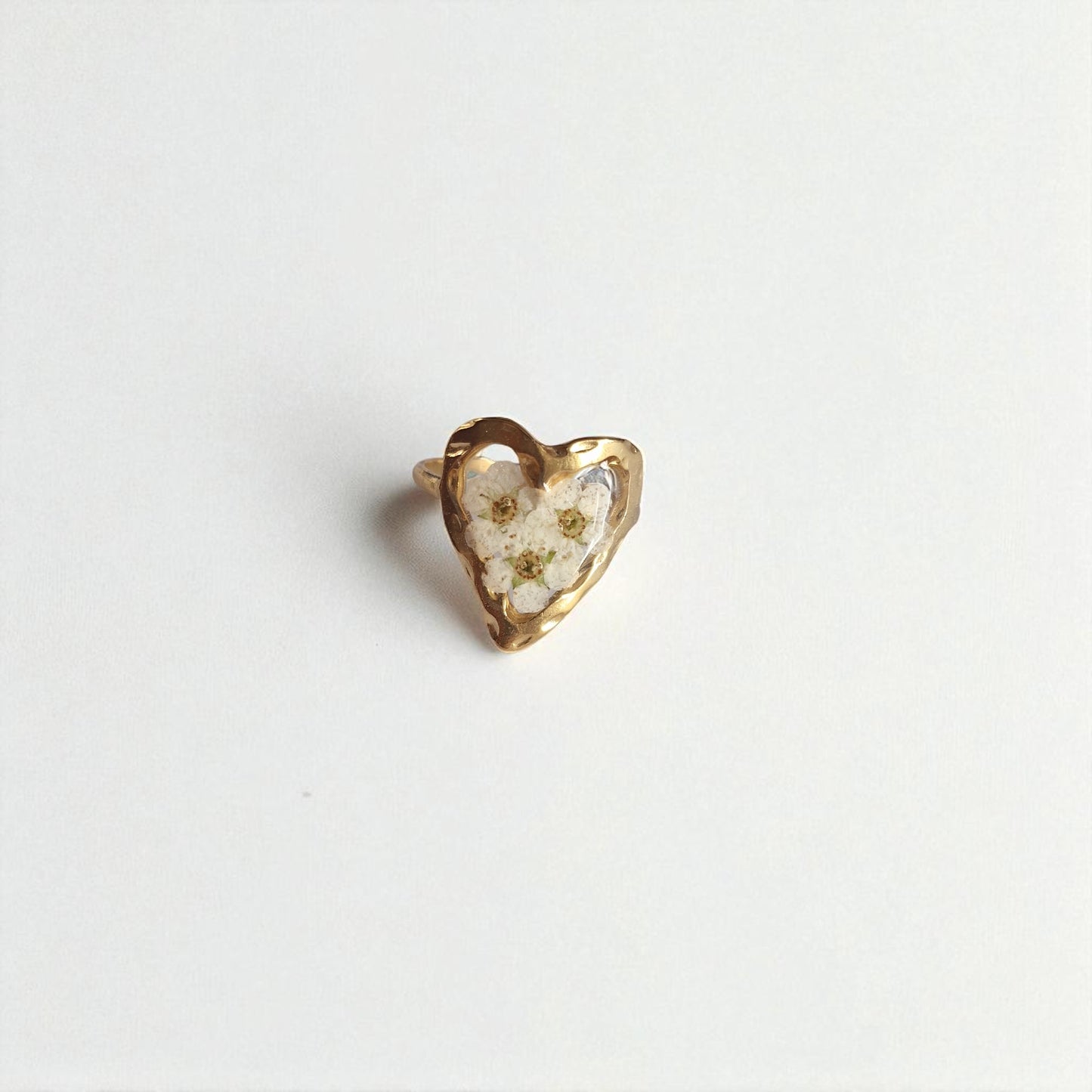 echte Blüten❤︎ Herz Ring