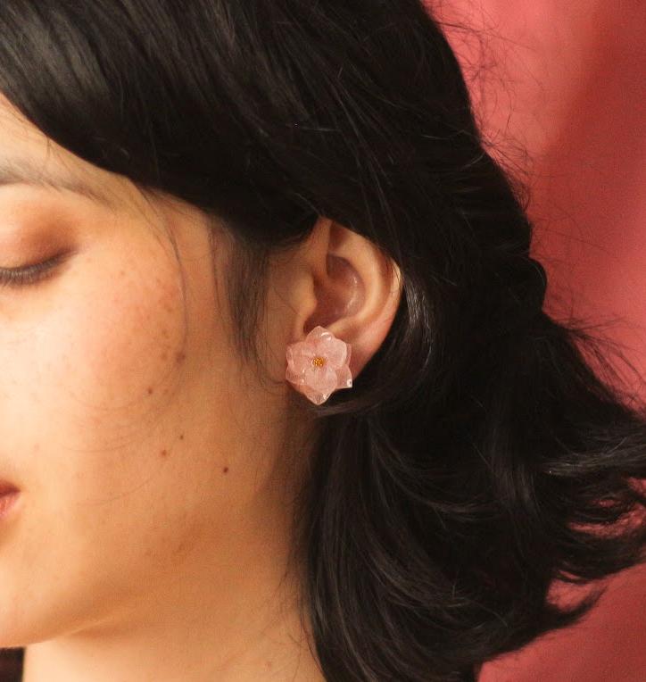 echte Hortensia ❤︎ Stecker Ohrringe