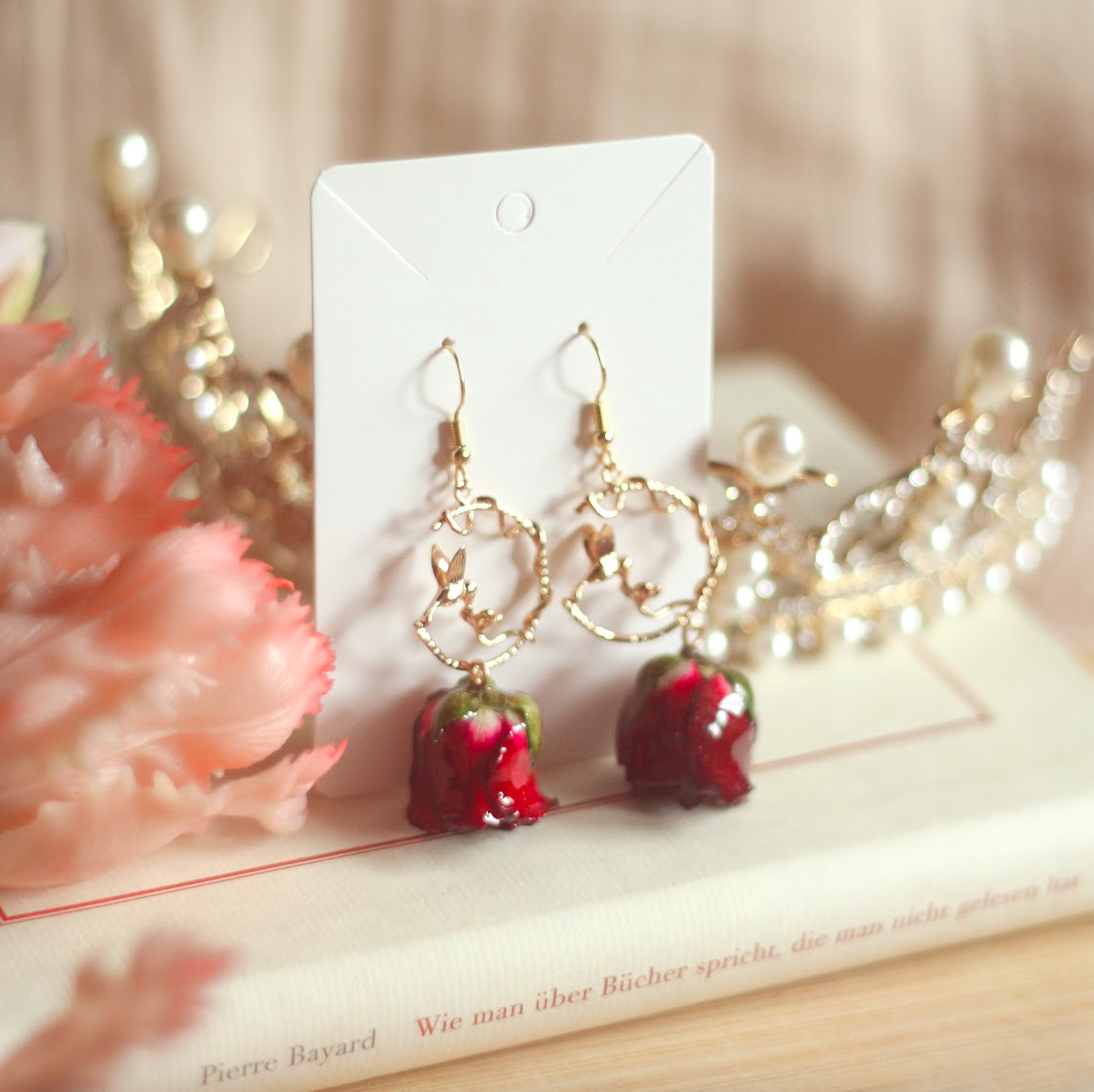 echte Rosenknospen❤︎ Ohrringe