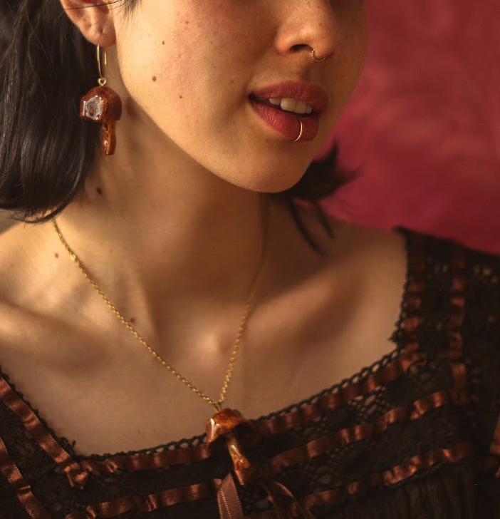 echter Pilz❤︎ Ohrringe