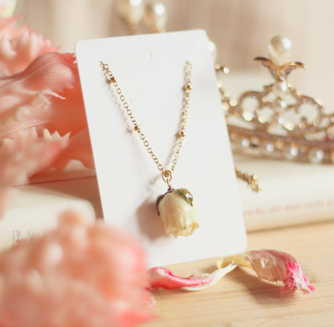 echte Rosenknospe❤︎ Halskette