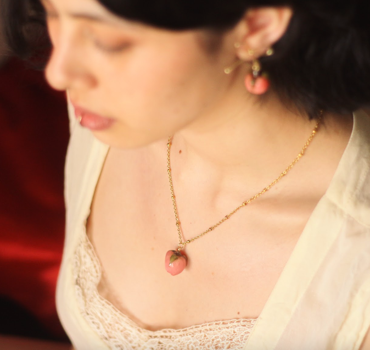 echte Rosenknospe❤︎ Halskette