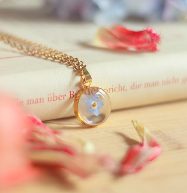 echte Vergissmeinnicht❤︎ Halskette