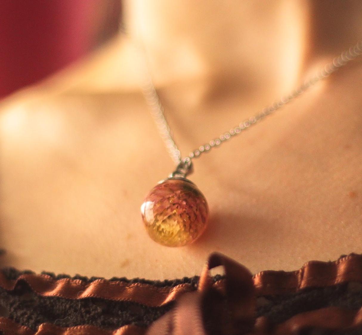 echte Kugelamarant❤︎ Halskette