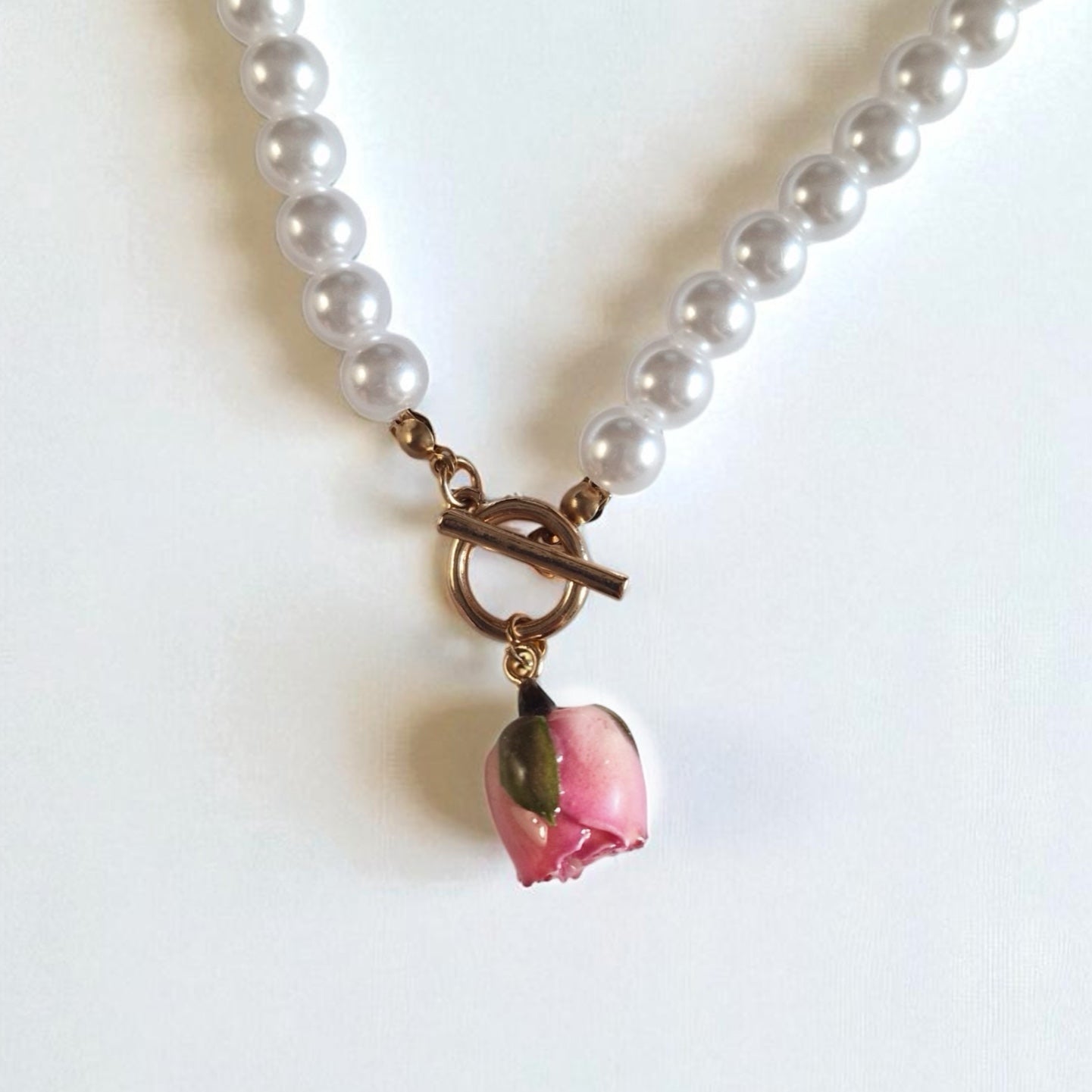 echte rosa Rosenknospen❤︎ Schmuckset