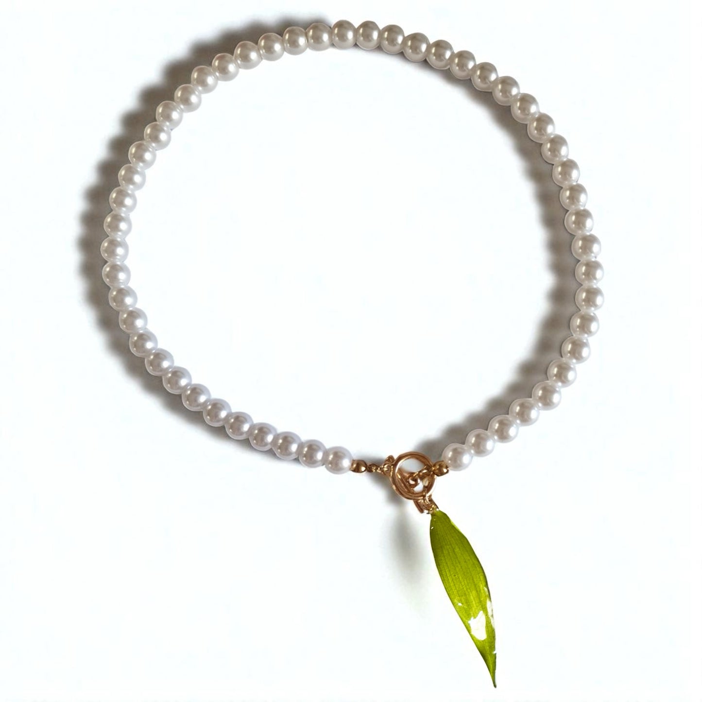 echte Trauerweide❤︎ Halskette Perlenoptik