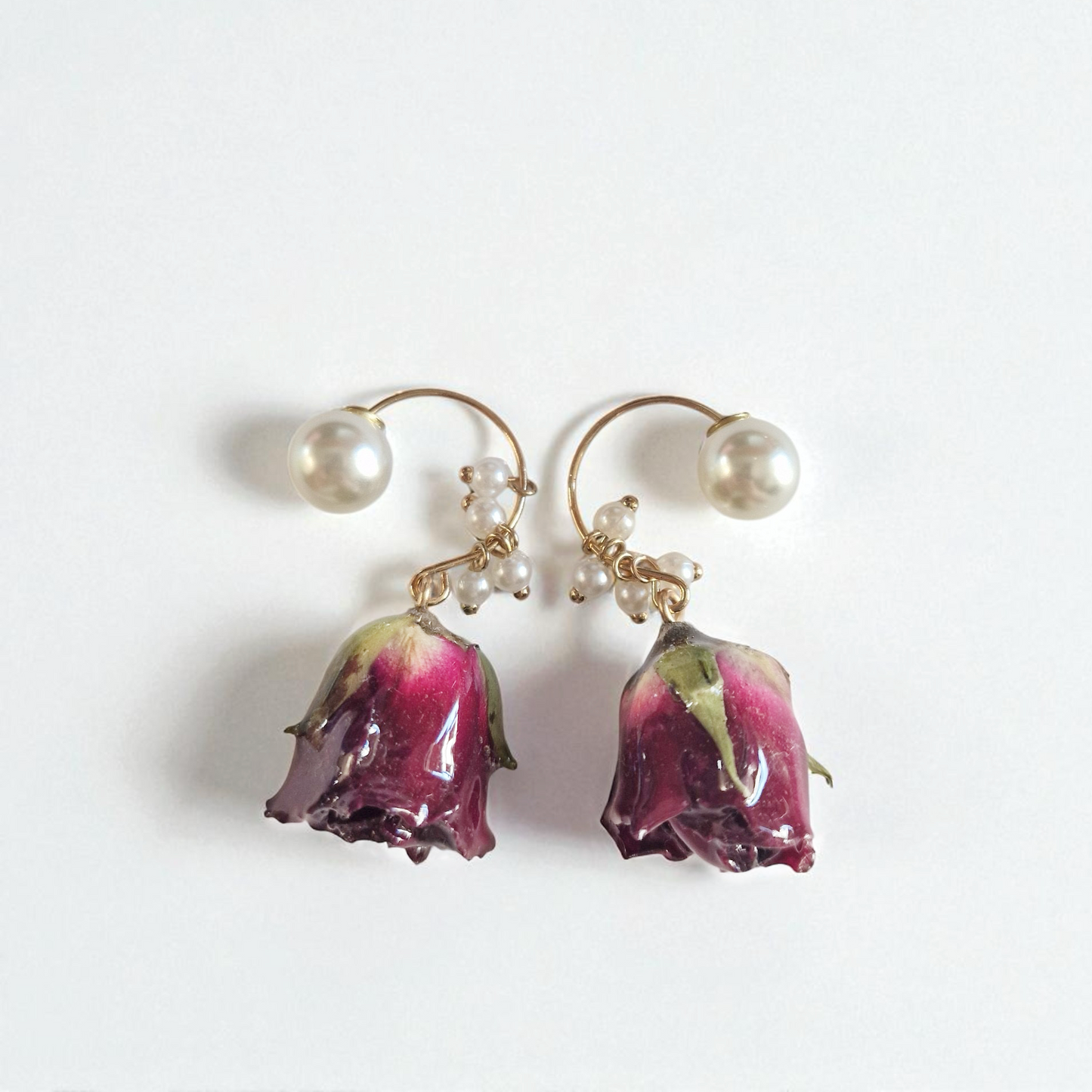 echte Rosenknospen❤︎ Ohrringe