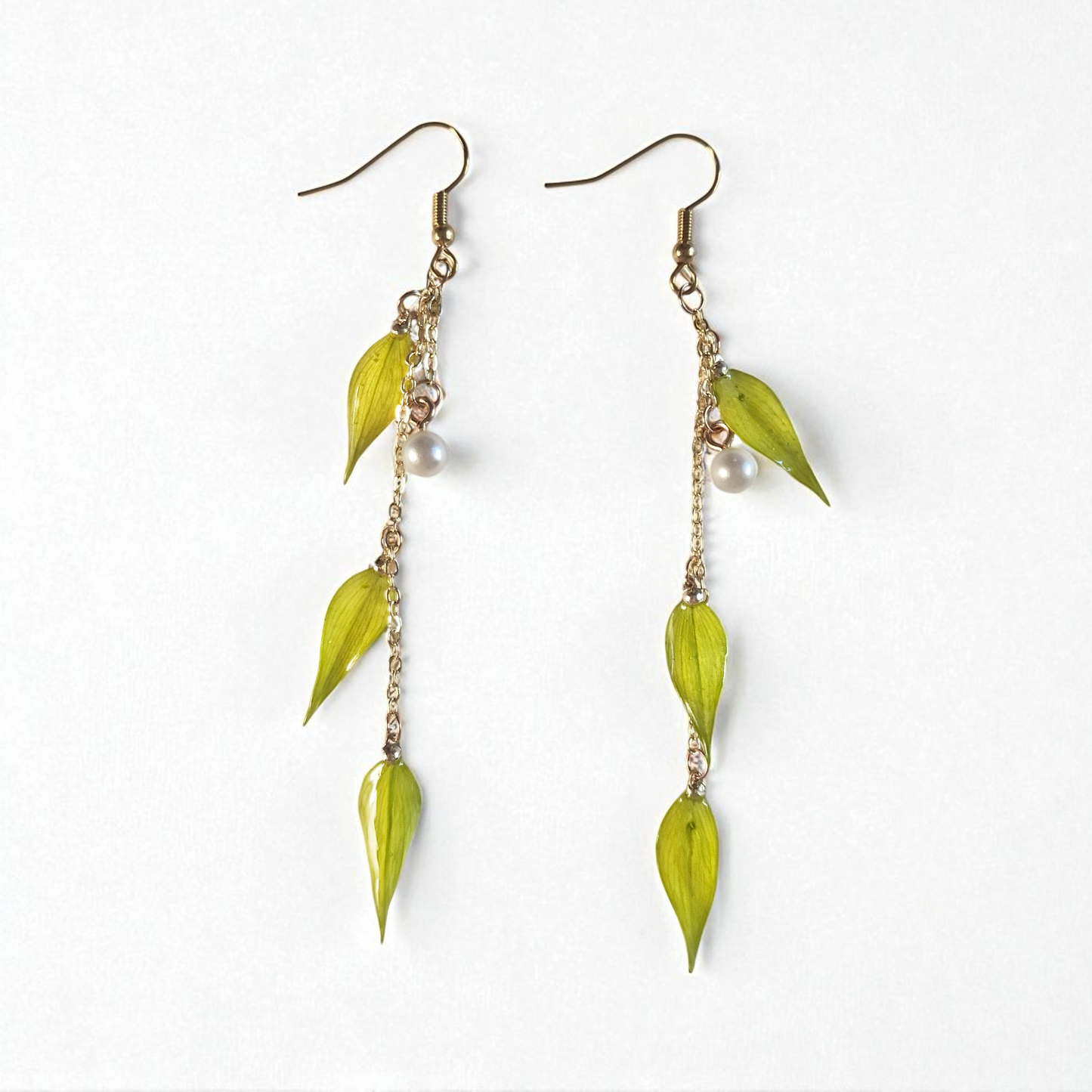 real fresh leaves ❤︎ earrings