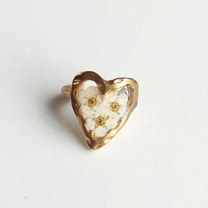 echte Blüten❤︎ Herz Ring