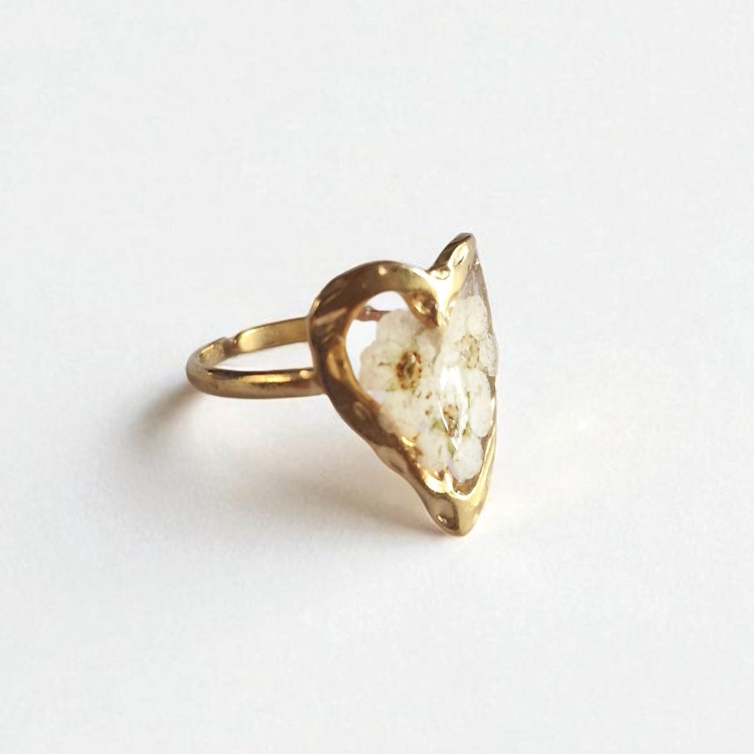 echte Blüten❤︎ Herz Ring
