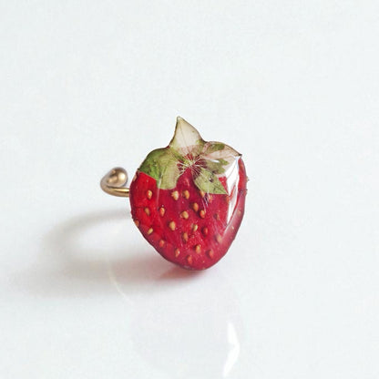 echte Erdbeere❤︎ Schmuckset