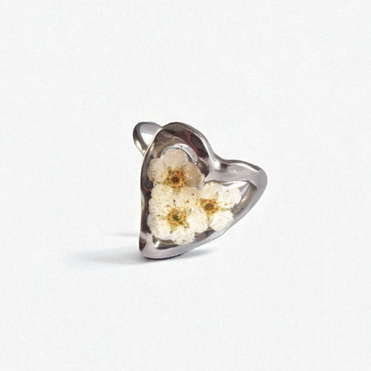 echte Blüten❤︎ Herz Ring