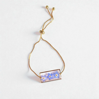 echte Vergiss-mein-nicht-Blüten ❤︎ Armband