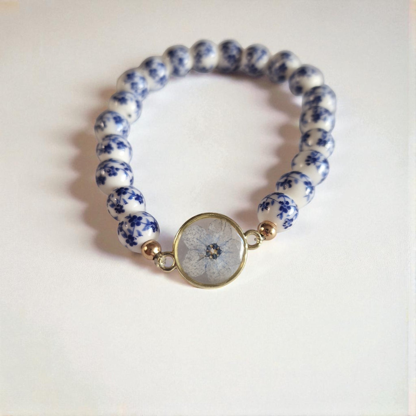echte Vergiss-mein-nicht-Blüten ❤︎ Armband