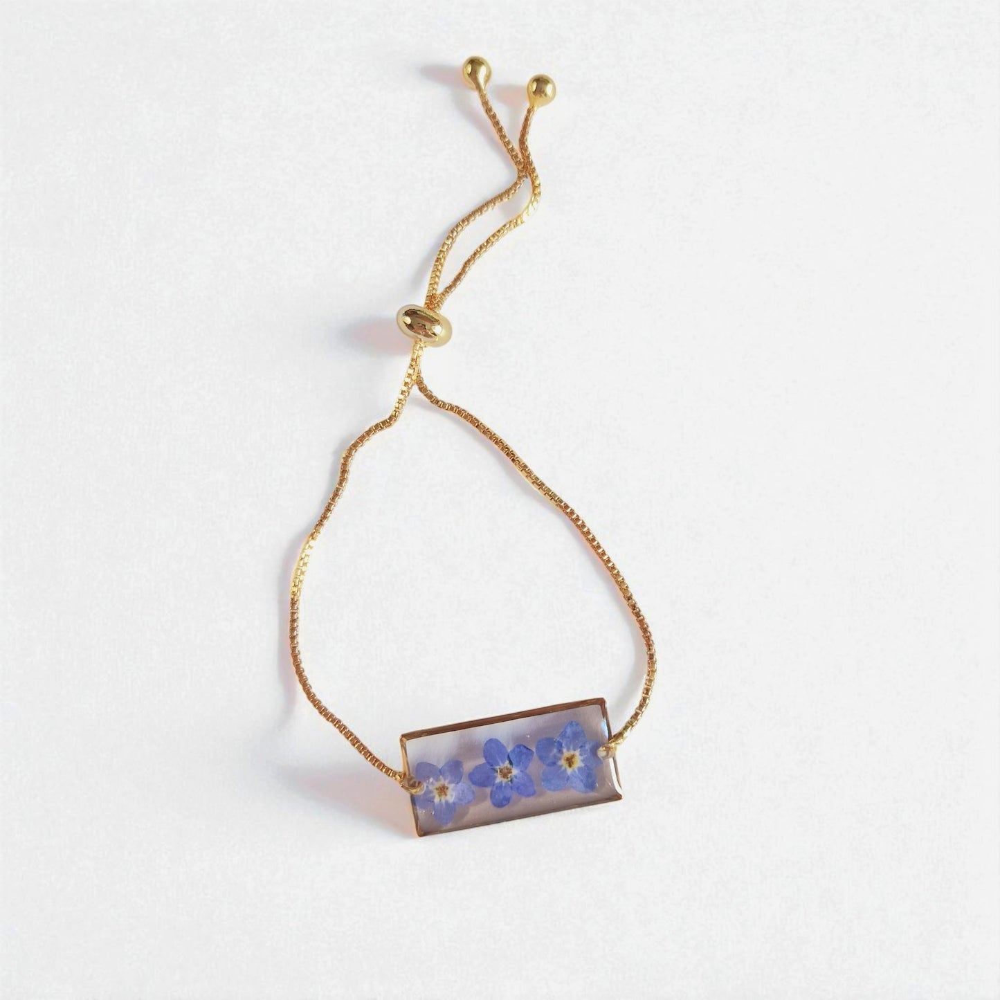 echte Vergiss-mein-nicht-Blüten ❤︎ Armband