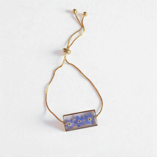 echte Vergiss-mein-nicht-Blüten ❤︎ Armband