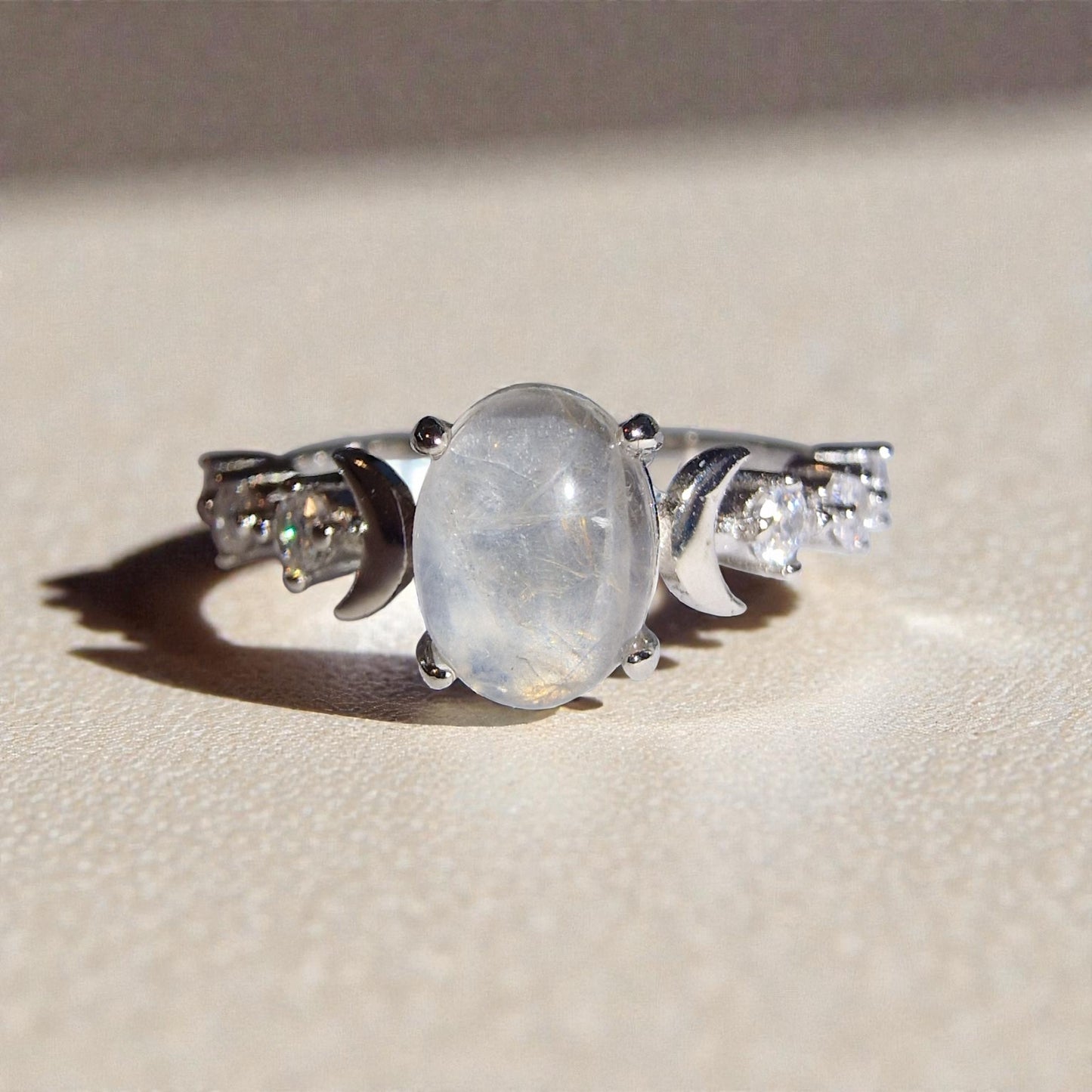 Mondstein Silber-Ring ❤︎ verschiedene Grössen