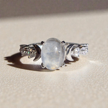 Mondstein Silber-Ring ❤︎ verschiedene Grössen
