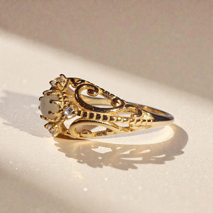 Selenit Kristall Silber-Ring ❤︎ verschiedene Grössen