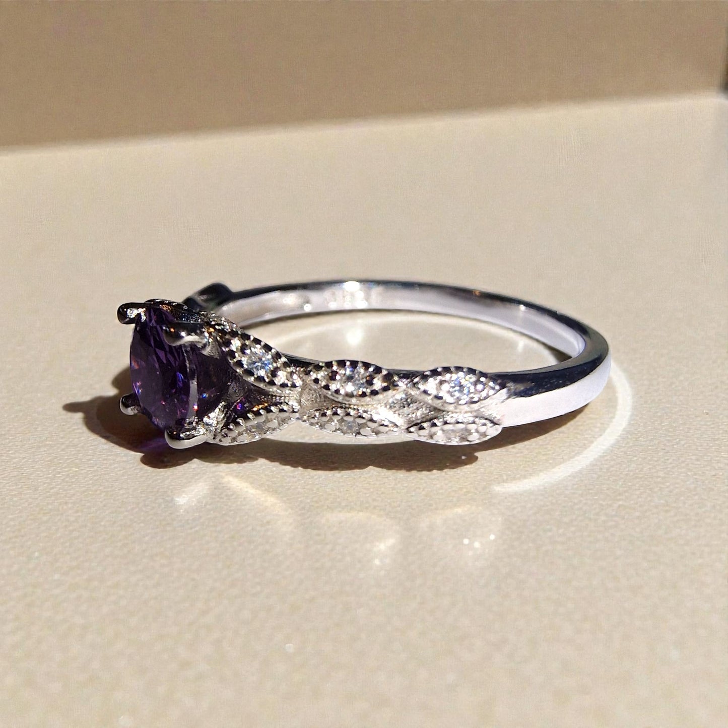 Amethyst Silber-Ring ❤︎ verschiedene Grössen