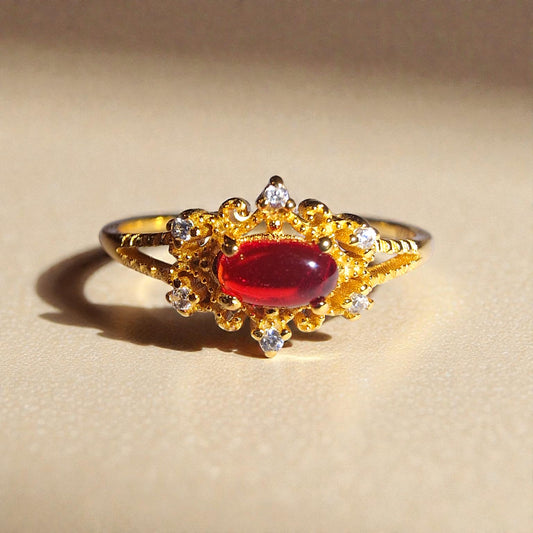 Granat Silber-Ring ❤︎ verschiedene Grössen