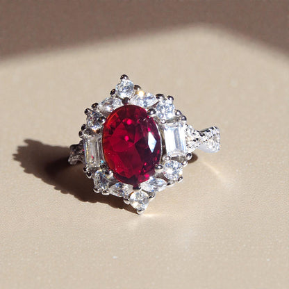 Granat Silber-Ring ❤︎ verschiedene Grössen