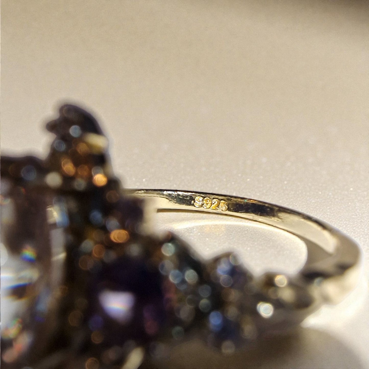 Amethyst & Zirkon Silber-Ring ❤︎ verschiedene Grössen