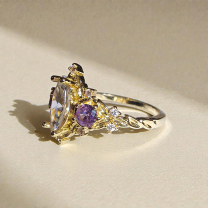 Amethyst & Zirkon Silber-Ring ❤︎ verschiedene Grössen