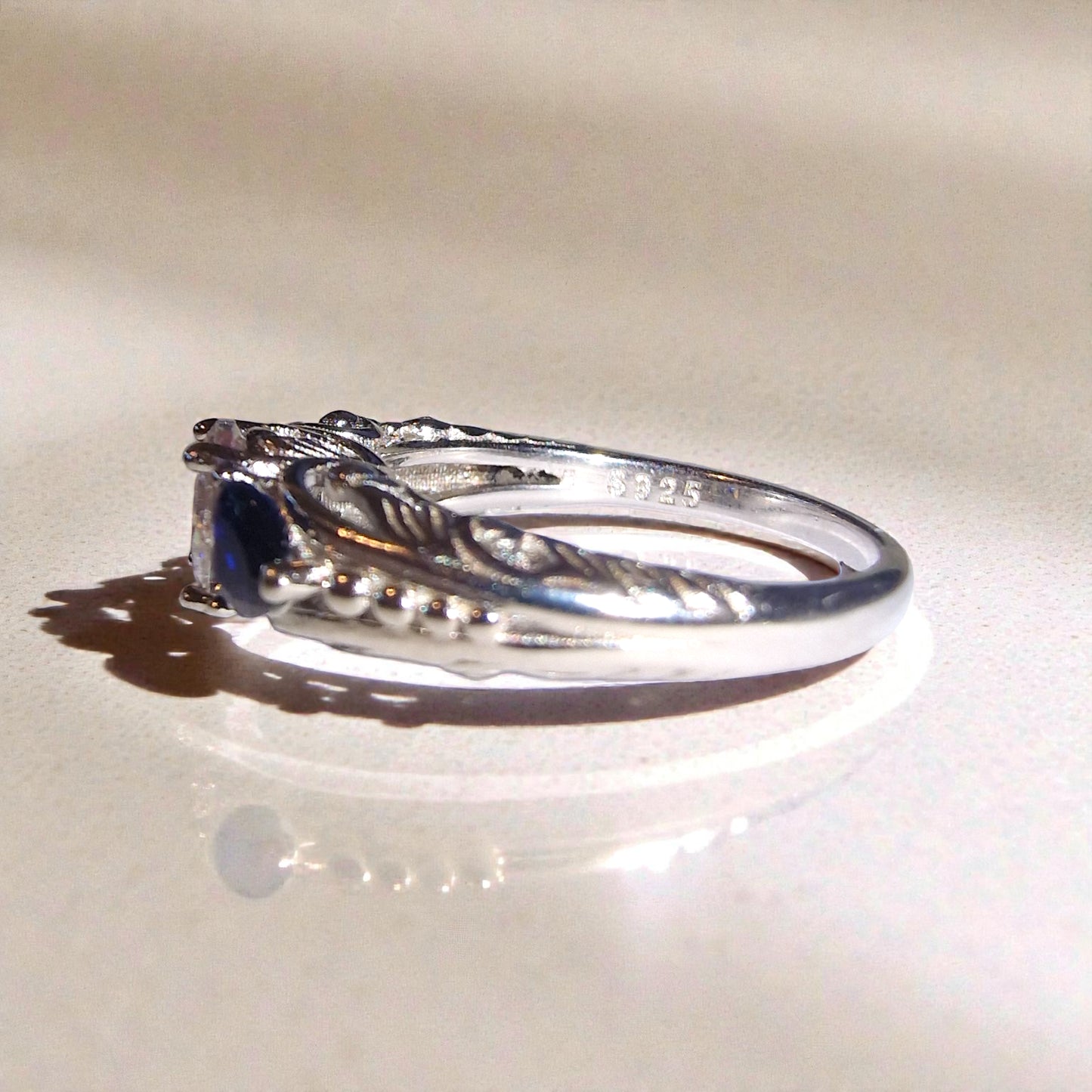 Tansanit & Zirkon Silber-Ring ❤︎ verschiedene Grössen