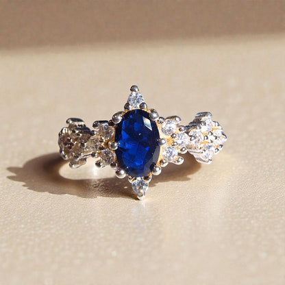 Tansanit Silber-Ring ❤︎ Gr. 6.5