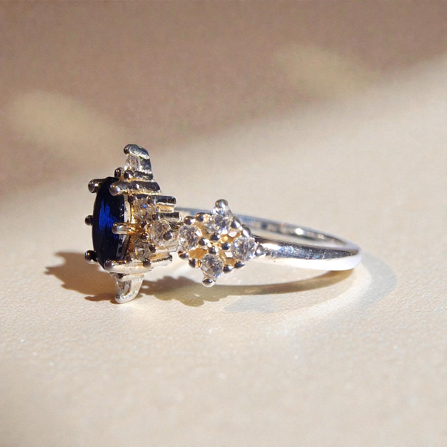 Tansanit Silber-Ring ❤︎ Gr. 6.5