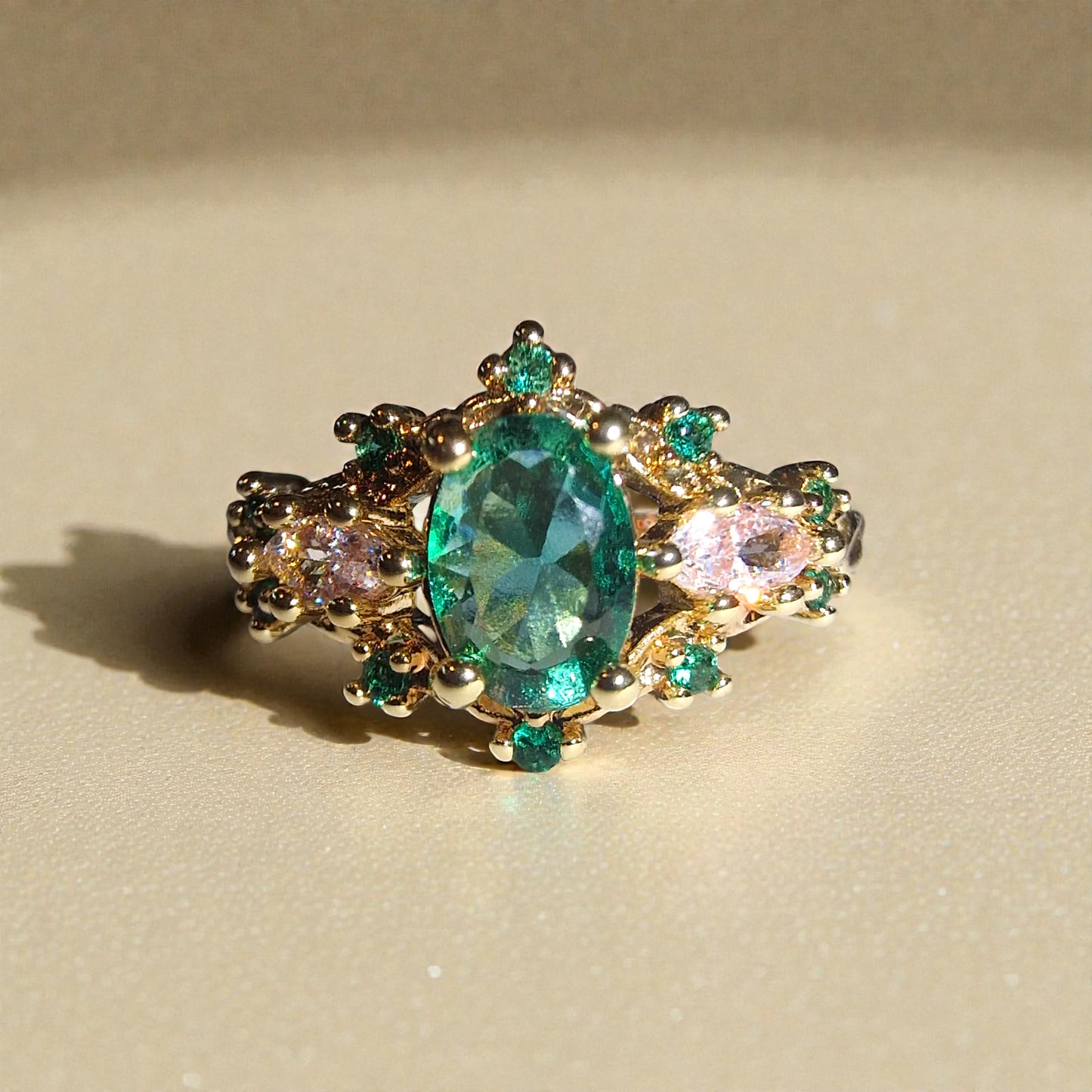 Grüner Achat Silber-Ring ❤︎ verschiedene Grösse