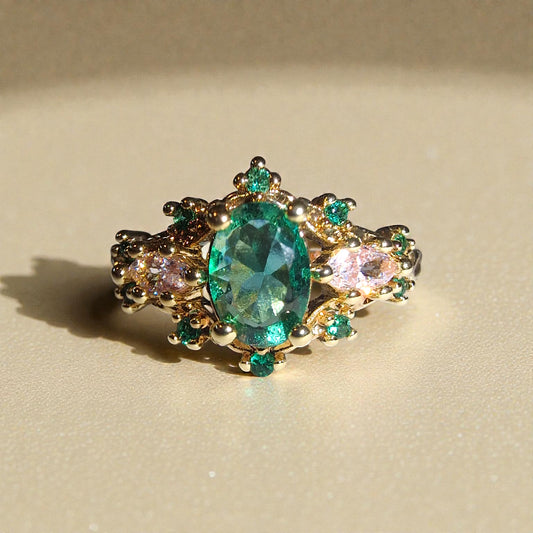 Grüner Achat Silber-Ring ❤︎ verschiedene Grösse