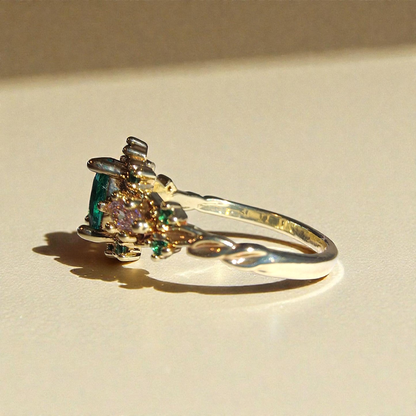 Grüner Achat Silber-Ring ❤︎ verschiedene Grösse