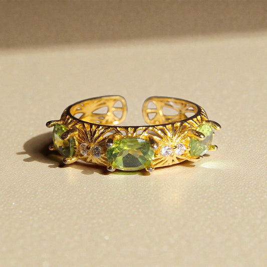 Peridot Silber-Ring ❤︎ Grössenverstellbar