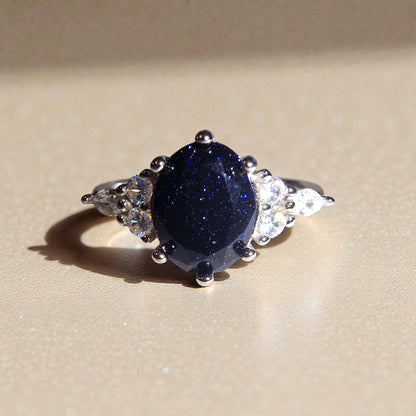 Blaufluss Stein Silber-Ring ❤︎ verschiedene Grösse