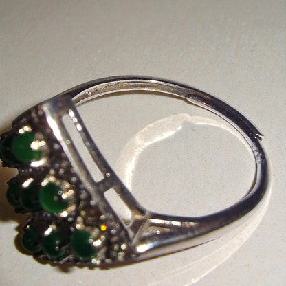 Jade Silber-Ring ❤︎ Grössenverstellbar