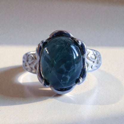 Moosachat Silber-Ring ❤︎ Grössenverstellbar