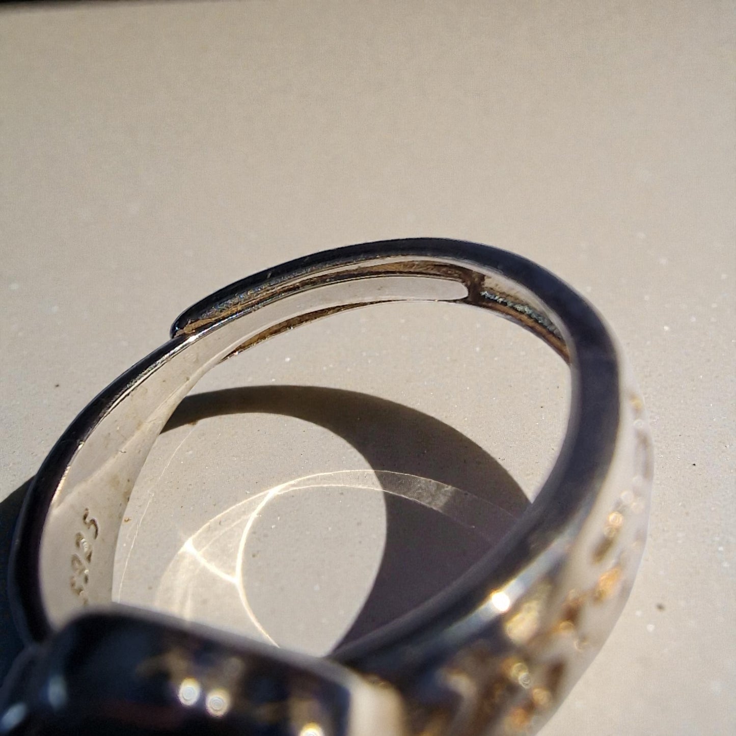 Moosachat Silber-Ring ❤︎ Grössenverstellbar