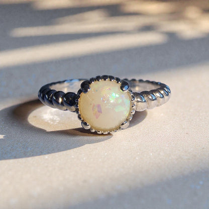 Opal Silber-Ring ❤︎ Gr. 6.5