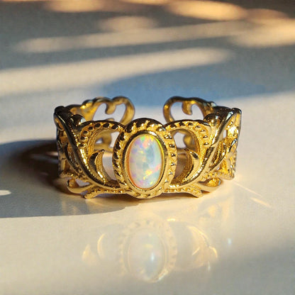 Opal Silber-Ring ❤︎ Grössenverstellbar