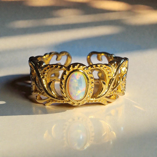 Opal Silber-Ring ❤︎ Grössenverstellbar