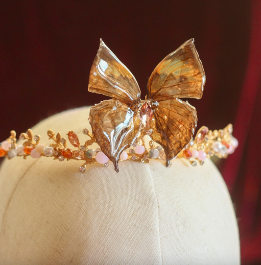 Echter Herbst Blatt Schmetterling ❤︎ Tiara