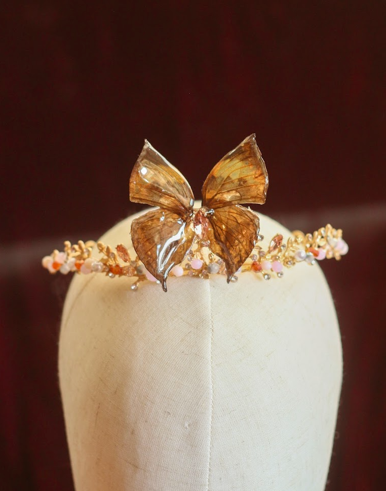 Echter Herbst Blatt Schmetterling ❤︎ Tiara