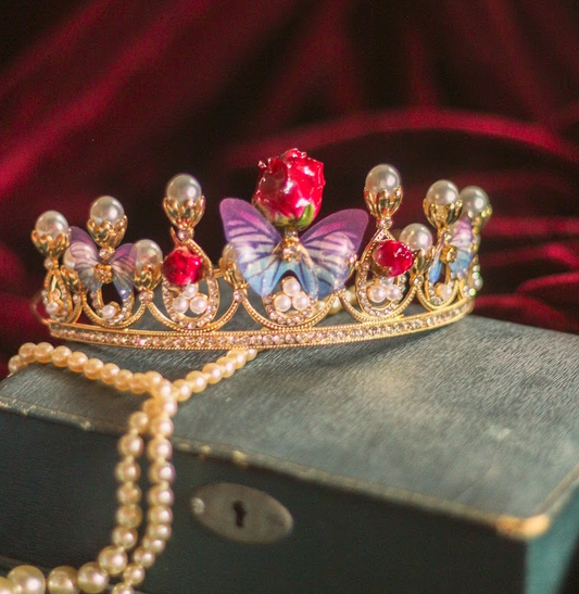 Rosenknospen und Schmetterlinge❤︎ Tiara