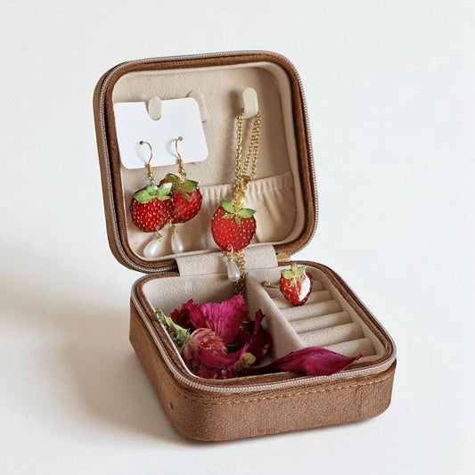 echte Erdbeere❤︎ Schmuckset