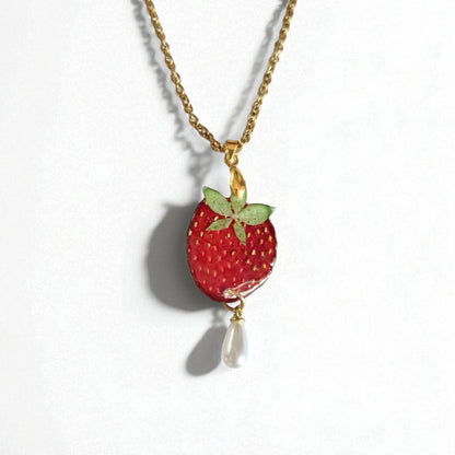 echte Erdbeere❤︎ Schmuckset