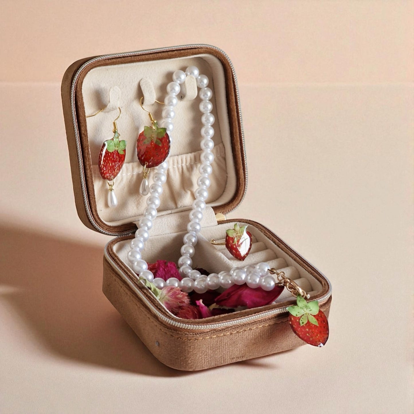 echte Erdbeere❤︎ Schmuckset