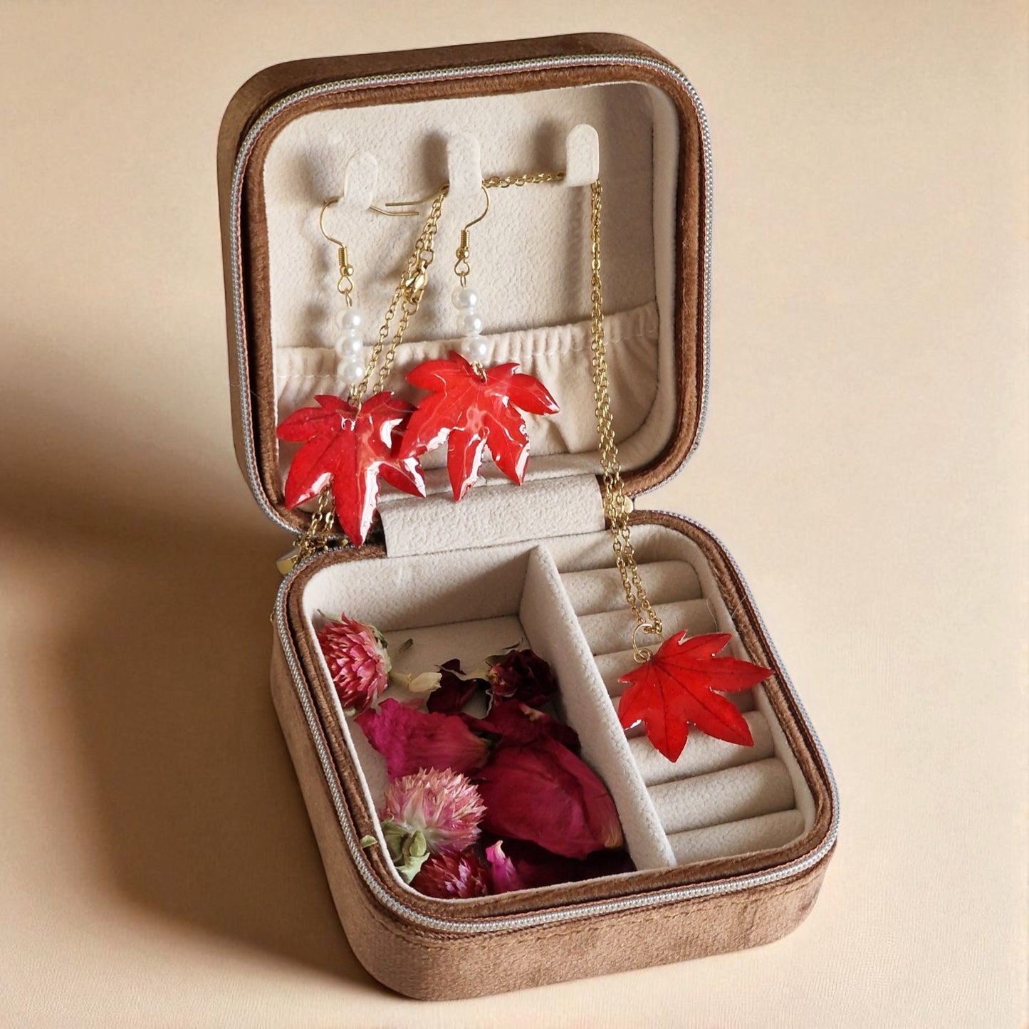 echte japanische Ahornblätter❤︎ Schmuckset