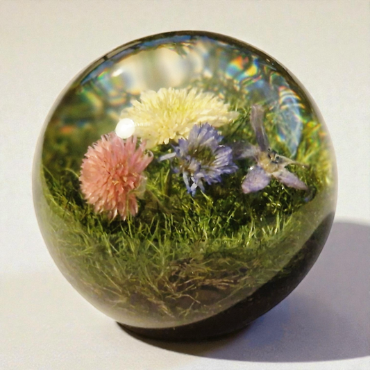 echte Blumenwiese ❤︎ Kugel ohne Leuchtplattform